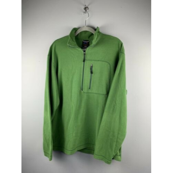 Narragansett Traders Men Pullover Fleece Jacket Sweatshirt Top Size Large Green - Picture 1 of 4